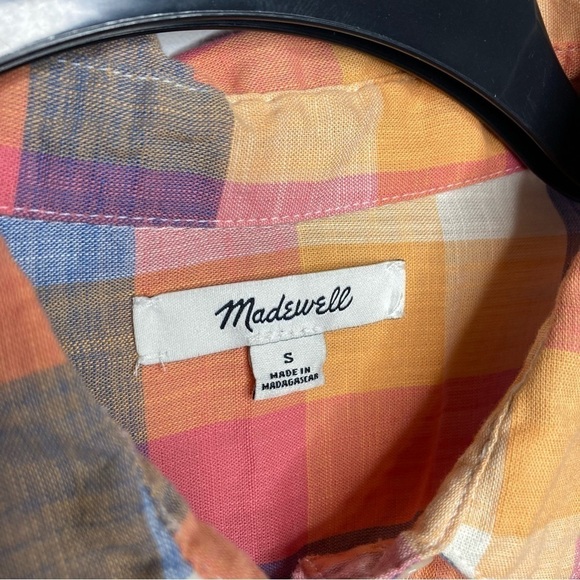 Madewell Hilltop shirt in rainbow check size small - Picture 6 of 12